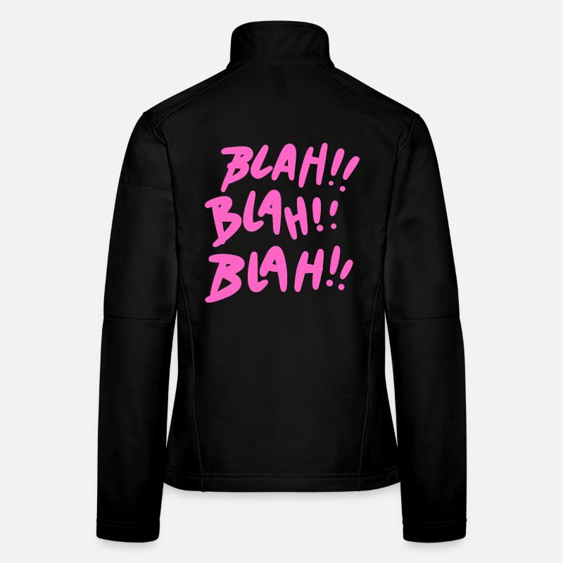 Bla Bla Bla Rose Veste en tissu softshell Femme