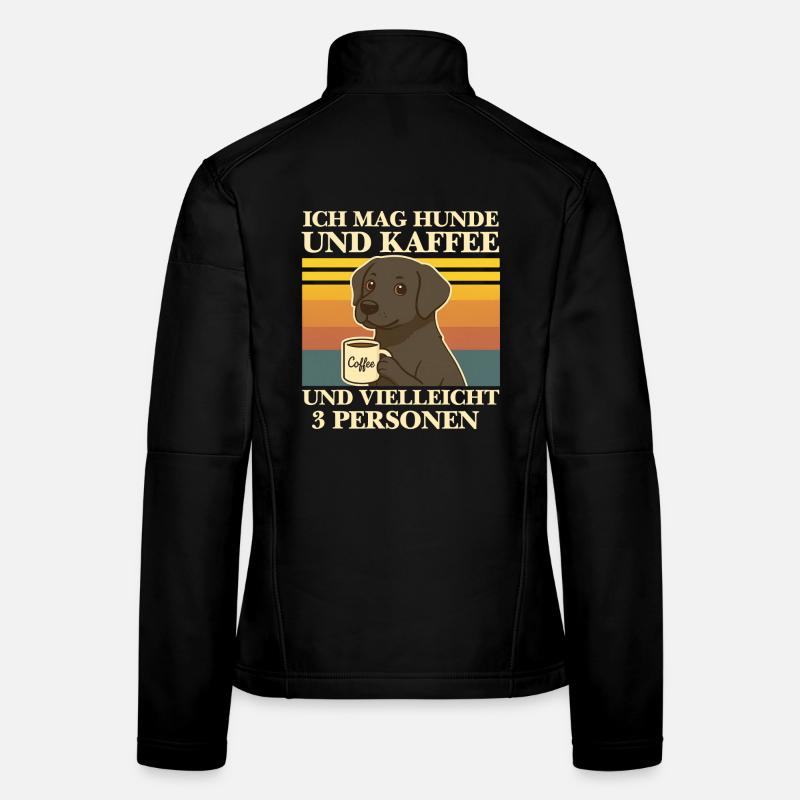 Ich mag Hunde & Kaffee Lustig Hund Coffee Tier Frauen Softshelljacke