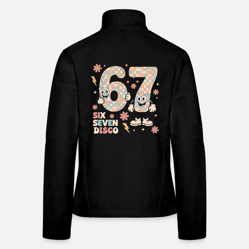 Lustige Disco Ball Retro Party Geschenk Six Seven Frauen Softshelljacke