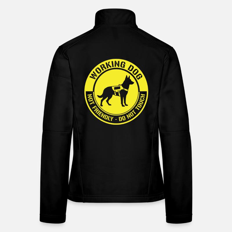 Not Friendly Dog Working Funny Meme Women's Softshell Jacket