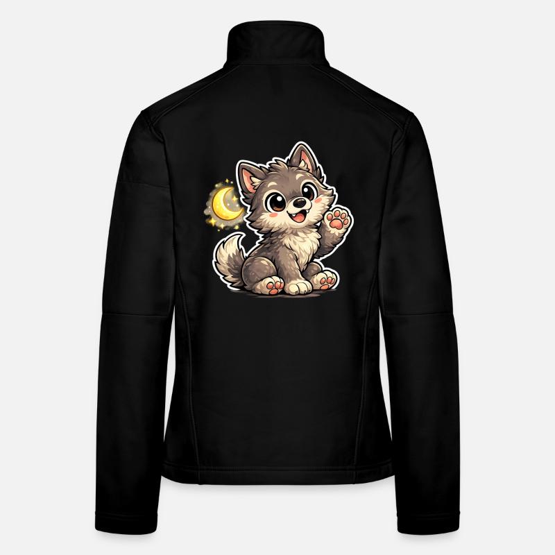 Mondnacht Wolfchen Kuschelpfote Frauen Softshelljacke