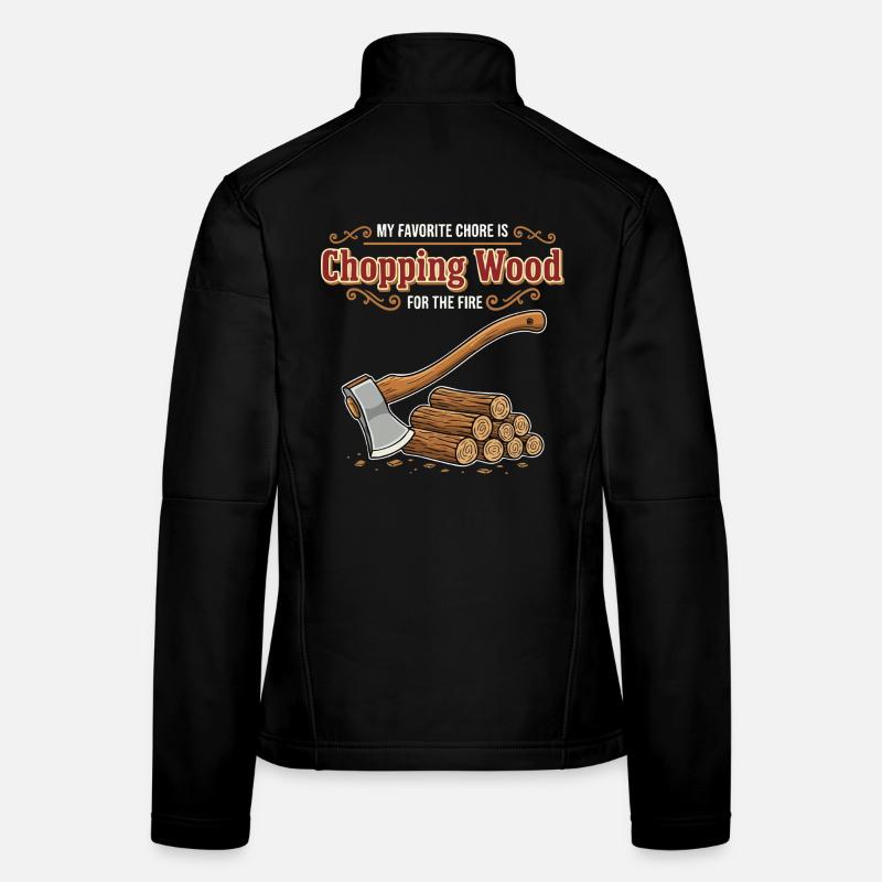 Camping Humour Citation Campfire Happy Place Veste en tissu softshell Femme