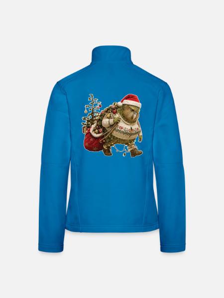 Kakapo trägt Weihnachten allein - Frauen Softshelljacke - Schwarz - Hinten
