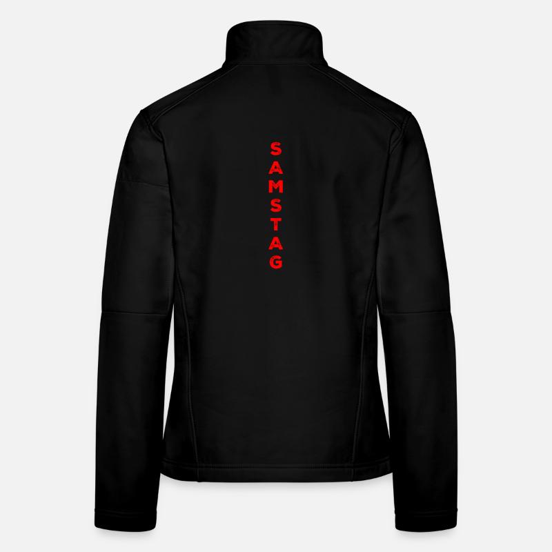 Samstag - rot - Frauen Softshelljacke - Schwarz