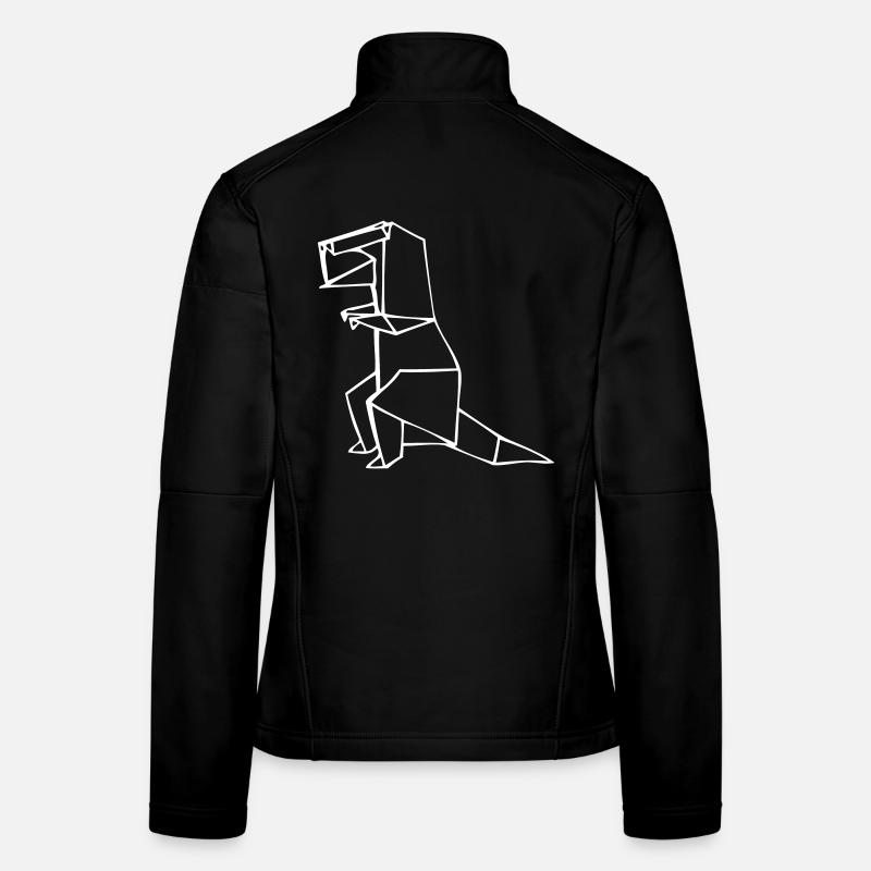 Dino Rex - T-Rex - Origami Women's Softshell Jacket