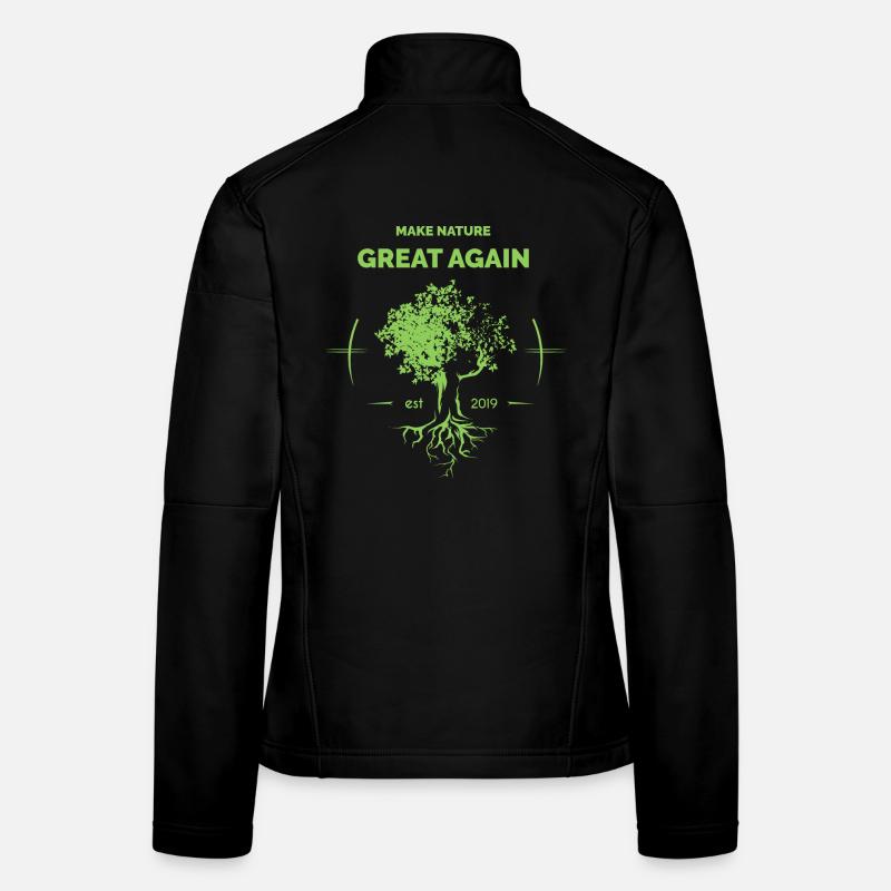 make nature great again klimaschutz Natur Bäume Frauen Softshelljacke