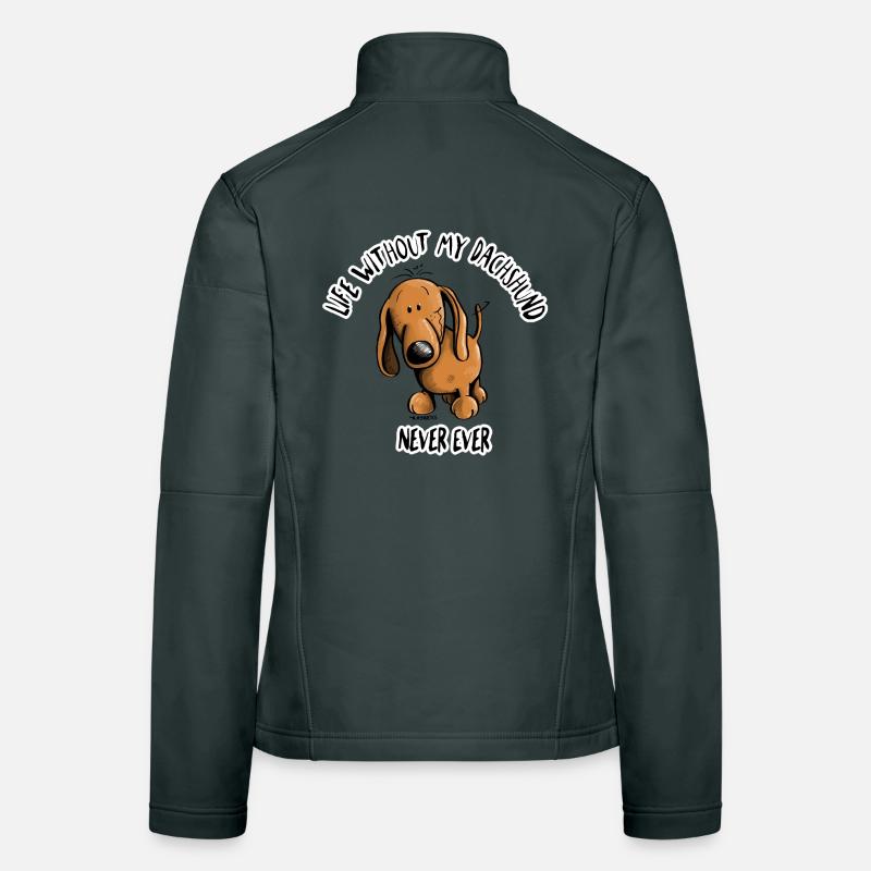 Life Without my Dachshund - Dackel Frauen Softshelljacke