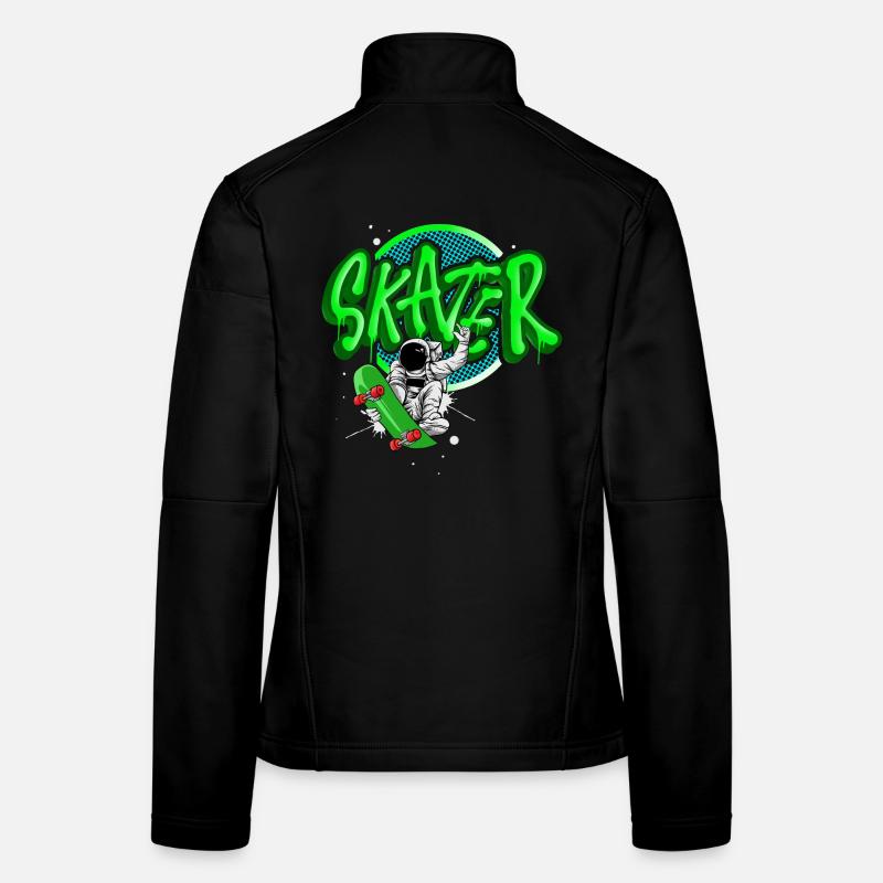 Skater - Frauen Softshelljacke - Schwarz