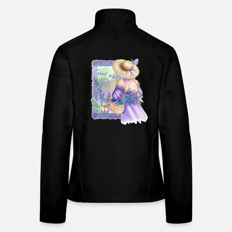 Fleurs Pastel GuteVibes Veste en tissu softshell Femme