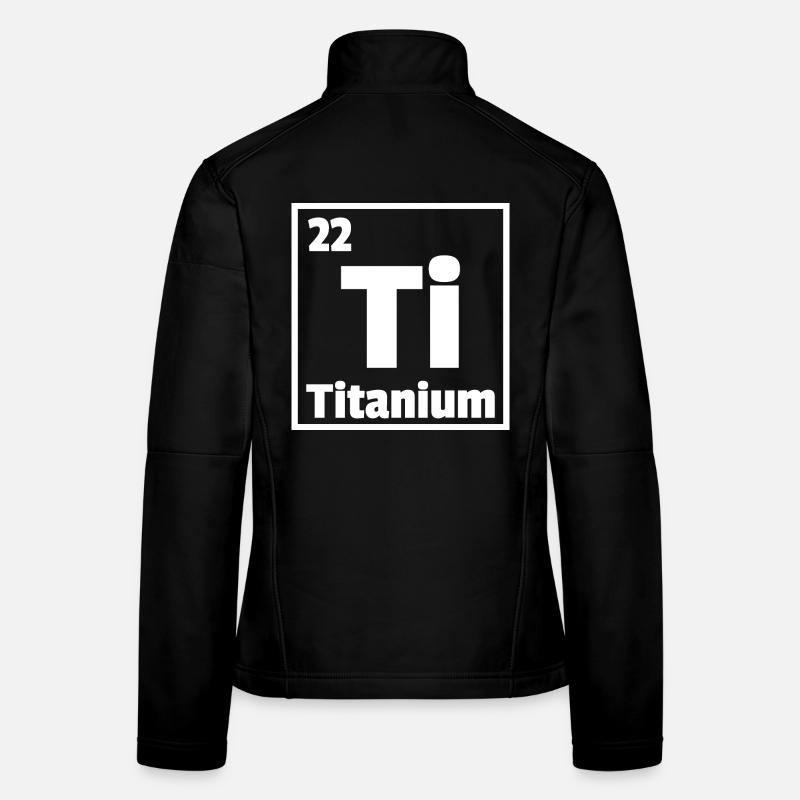 Titane Ti Tableau périodique des éléments Veste en tissu softshell Femme