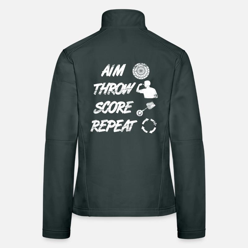 aiming, throwing, pointing, repeating Women's Softshell Jacket