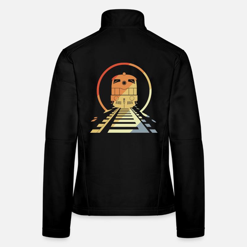 Retro Eisenbahn Frauen Softshelljacke
