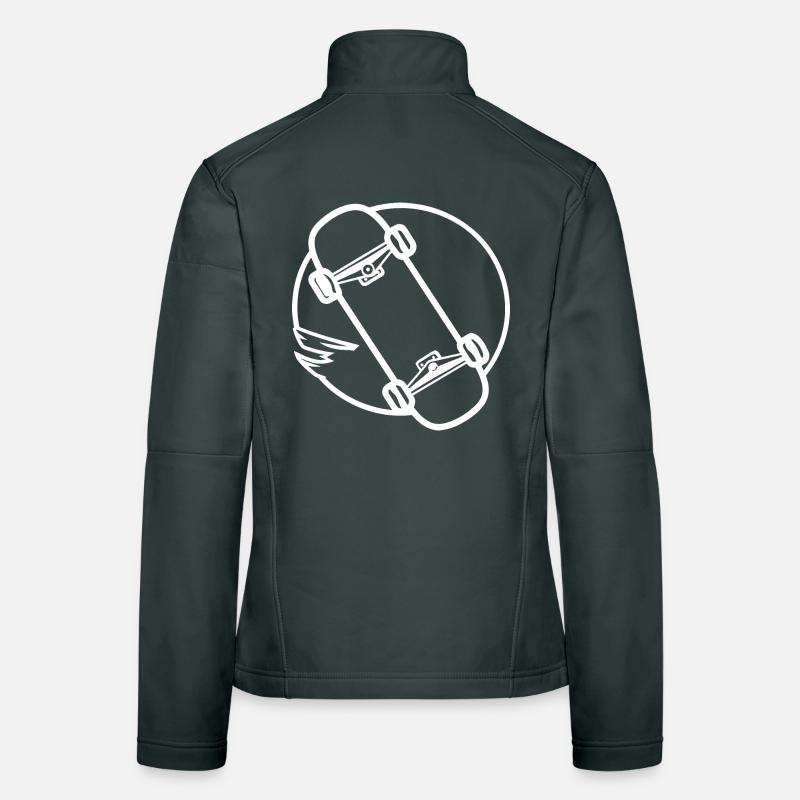 Dessin de planche à roulettes Veste en tissu softshell Femme