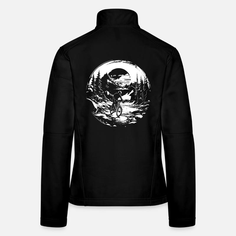 Mountain Biker Graphic Women's Softshell Jacket