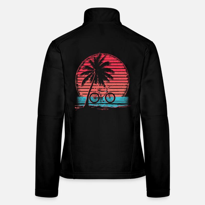 Vélo Synthwave Veste en tissu softshell Femme