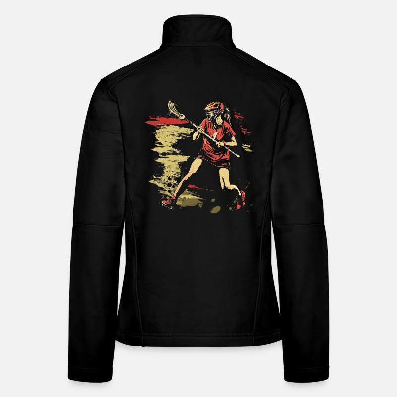 Oldschool Lacrosse Mädchen Frauen Softshelljacke