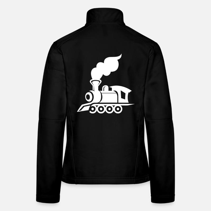 Locomotive Drawing Women's Softshell Jacket