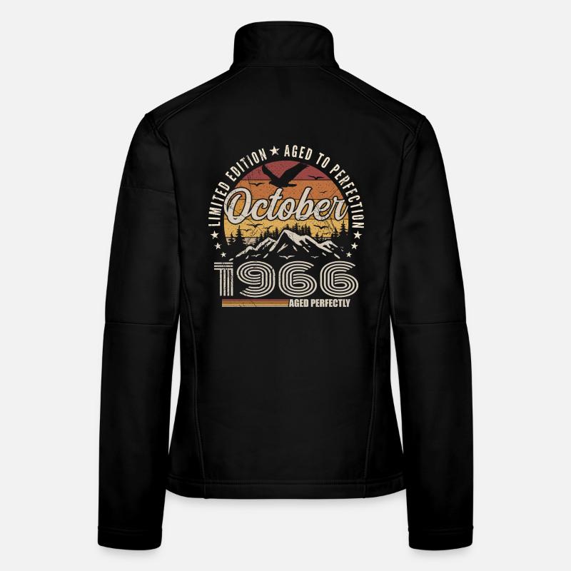 Octobre 1966 Cadeau Anniversaire - Octobre 1966 Veste en tissu softshell Femme