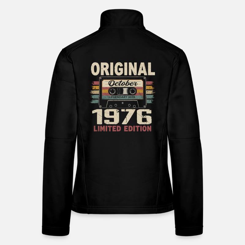 Born in October 1976 | Vintage Gift October 1976 Women's Softshell Jacket