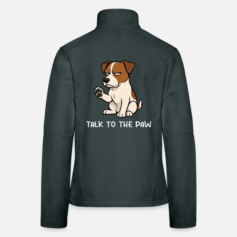 Parler à la Patte Jack Russel terrier Jack russel Veste en tissu softshell Femme