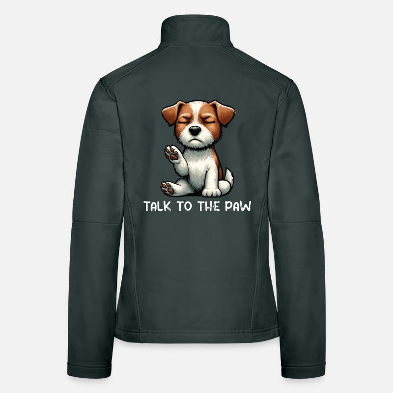 Parler à la Patte Jack Russel terrier Jack russel Veste en tissu softshell Femme