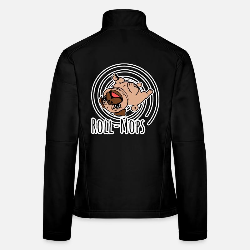 Rolling Pug - A Rolling Pug Women's Softshell Jacket