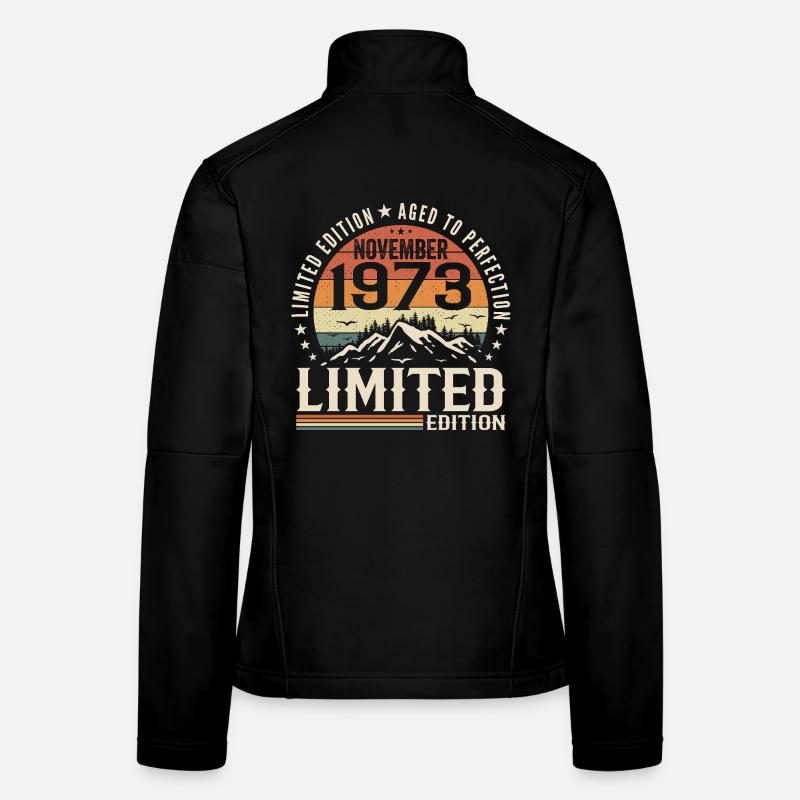 November 1973 Unique Retro Birthday Women's Softshell Jacket