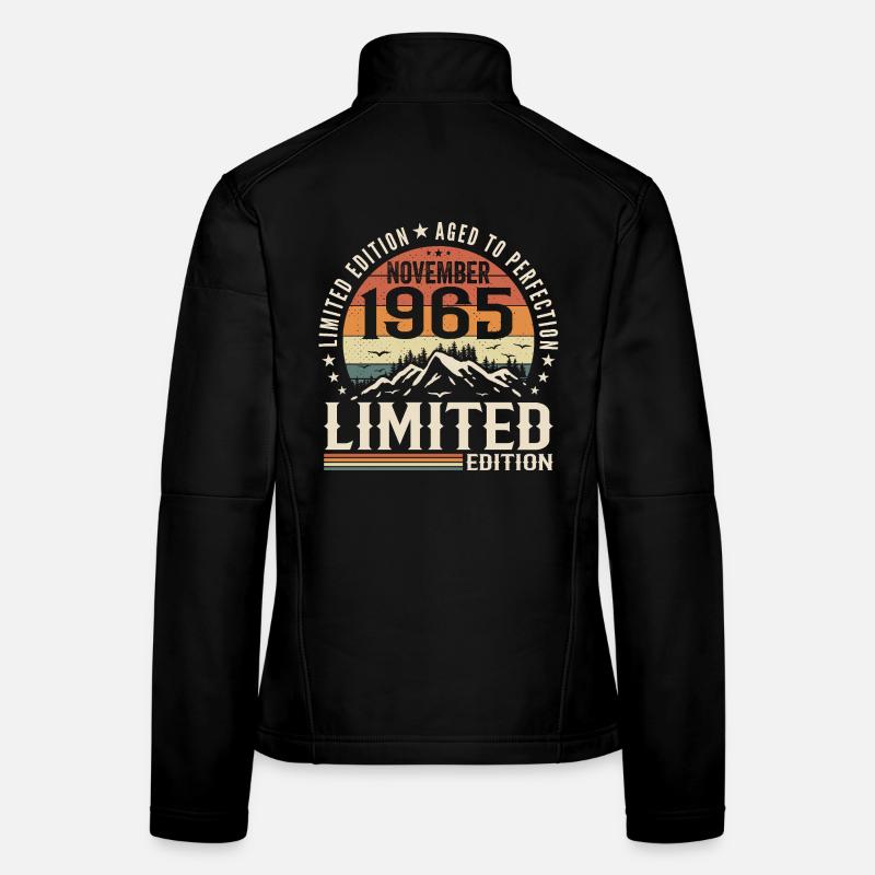 November 1965 Einzigartiger Retro-Geburtstag Frauen Softshelljacke