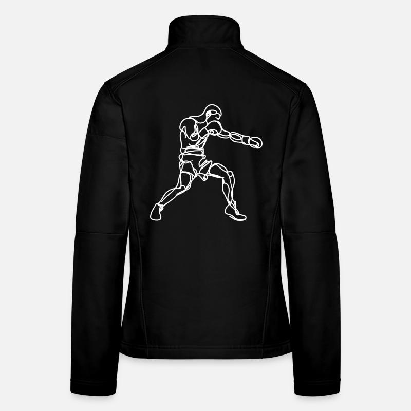 Boxer Zeichnung Frauen Softshelljacke