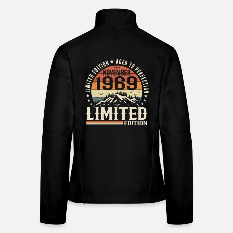 November 1969 Unique Retro Birthday Women's Softshell Jacket