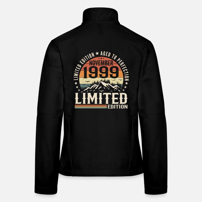November 1999 Einzigartiger Retro-Geburtstag Frauen Softshelljacke