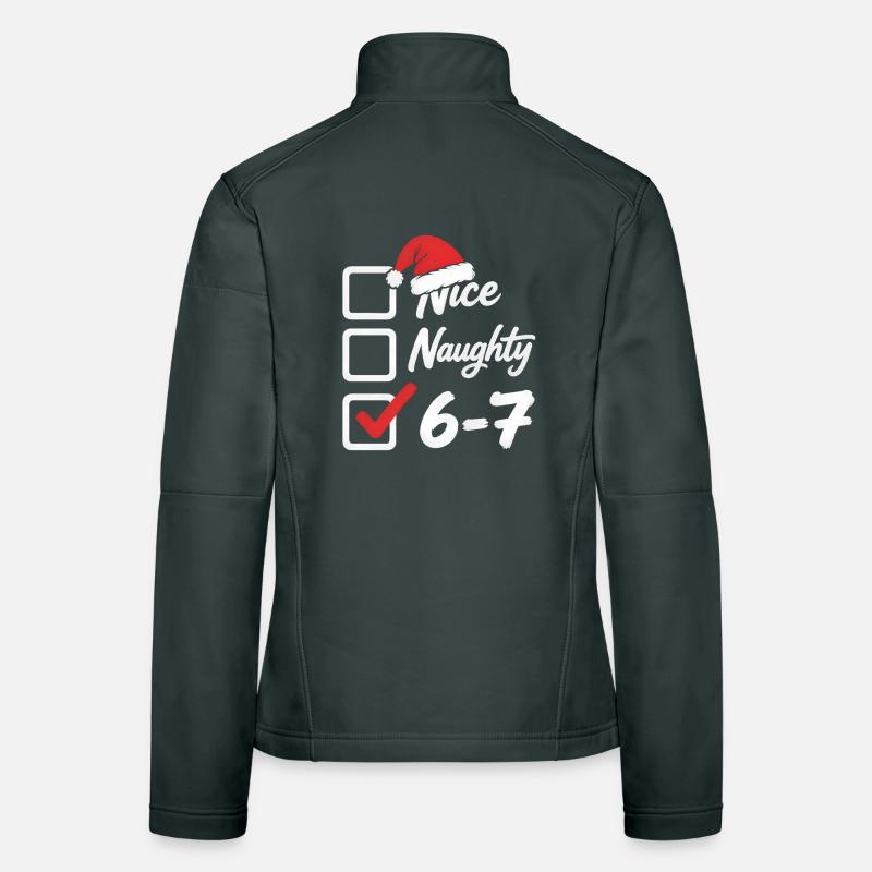 6 7 Checklist Christmas Funny Gift Women's Softshell Jacket