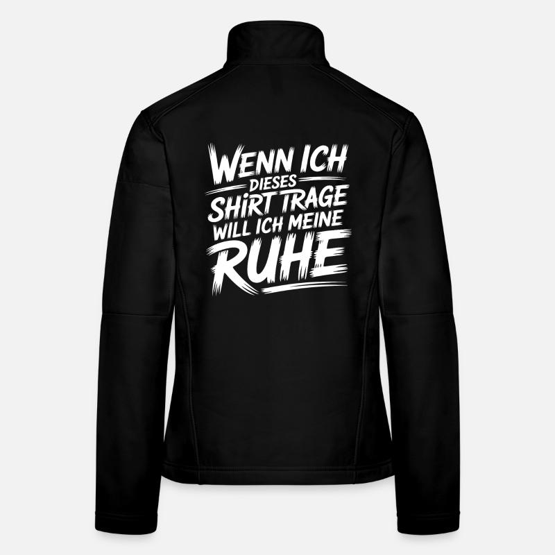 Ne parle pas – le t-shirt active le mode veille ! Veste en tissu softshell Femme
