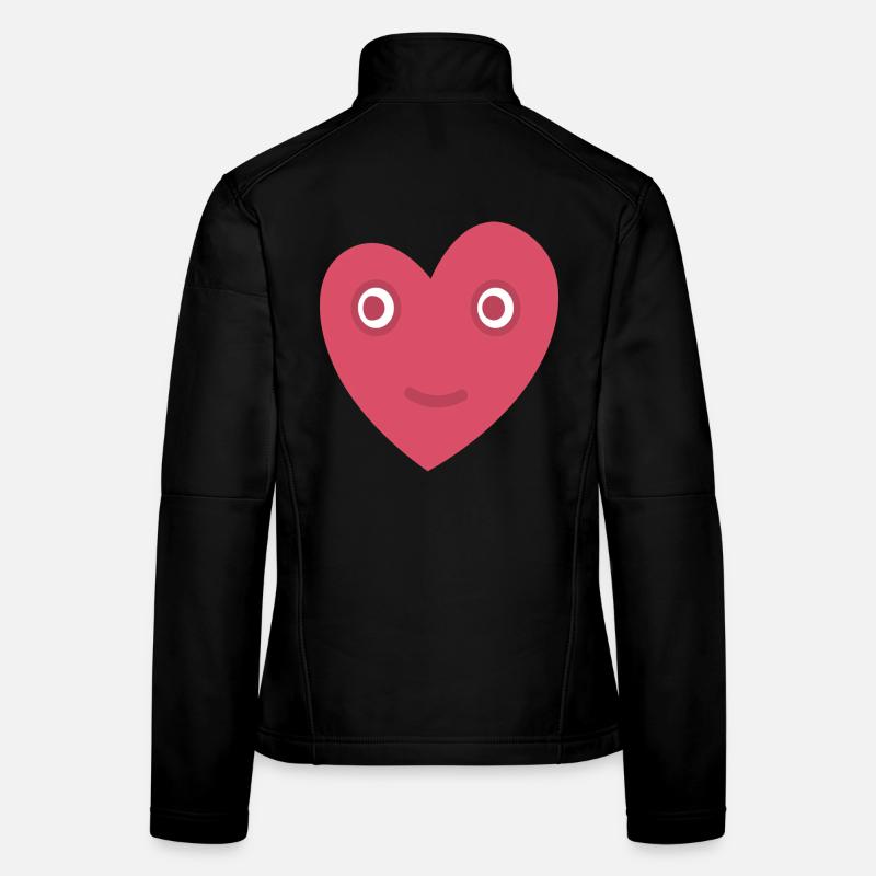 Herzaugen - Frauen Softshelljacke - Schwarz