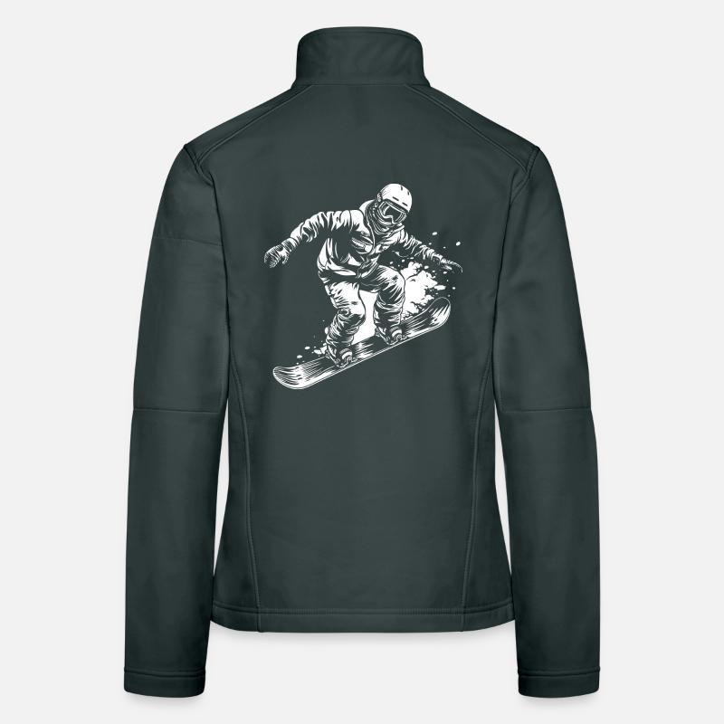 Snowboarder Drawing Women's Softshell Jacket