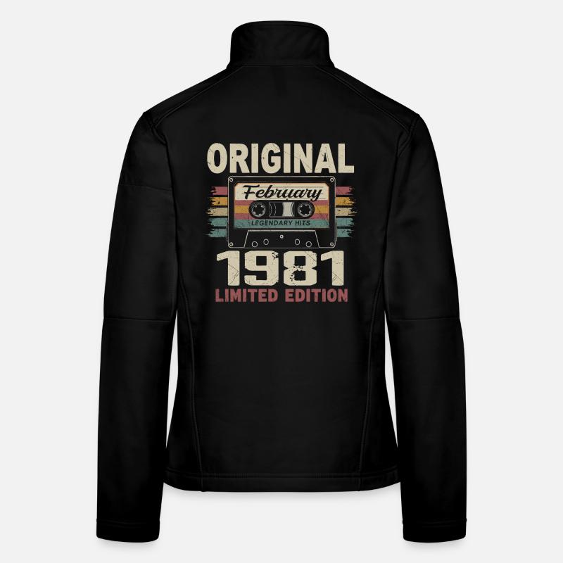Février 1981, Cadeau d'Anniversaire février 1981 Veste en tissu softshell Femme