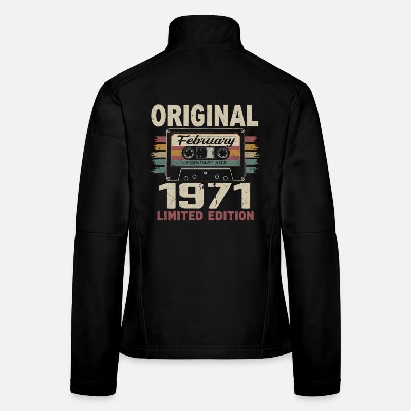 February 1971, February 1971 Birthday Gift Women's Softshell Jacket