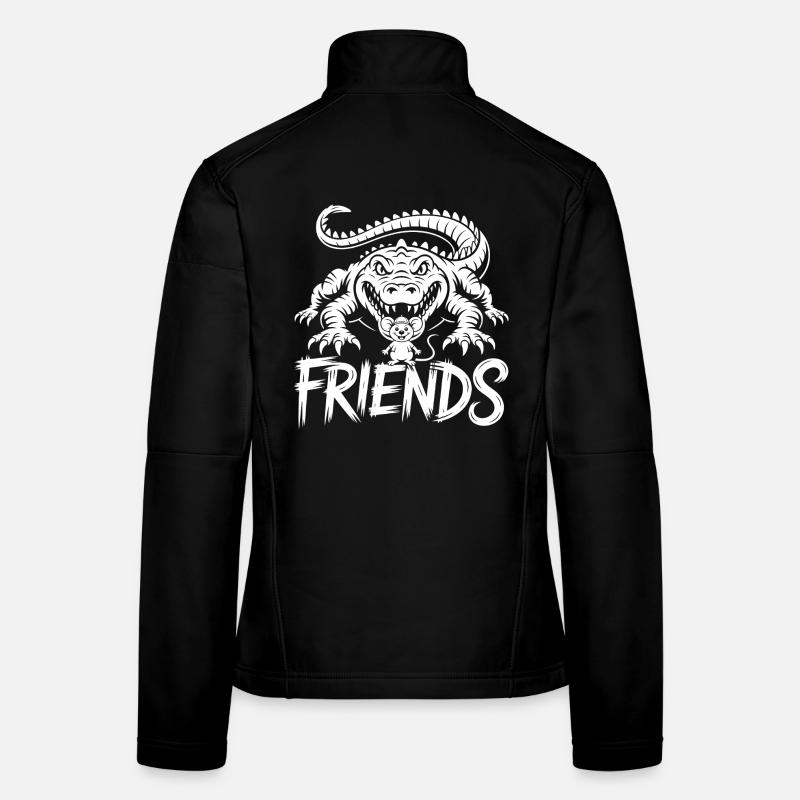 Friends for life – crocodile, alligator and mouse Women's Softshell Jacket