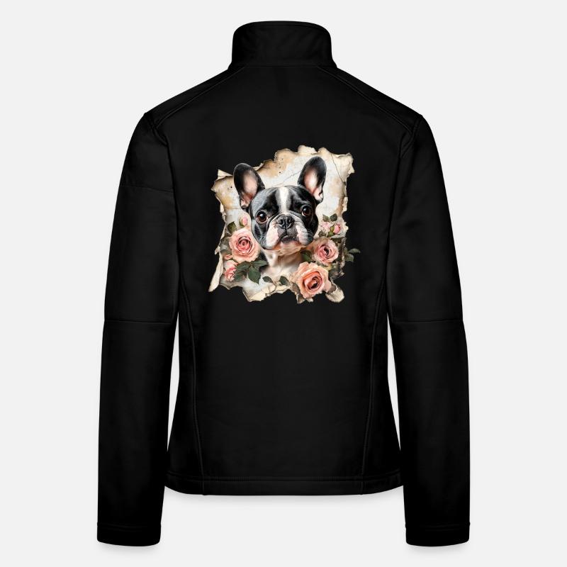 Bouledogue français Veste en tissu softshell Femme