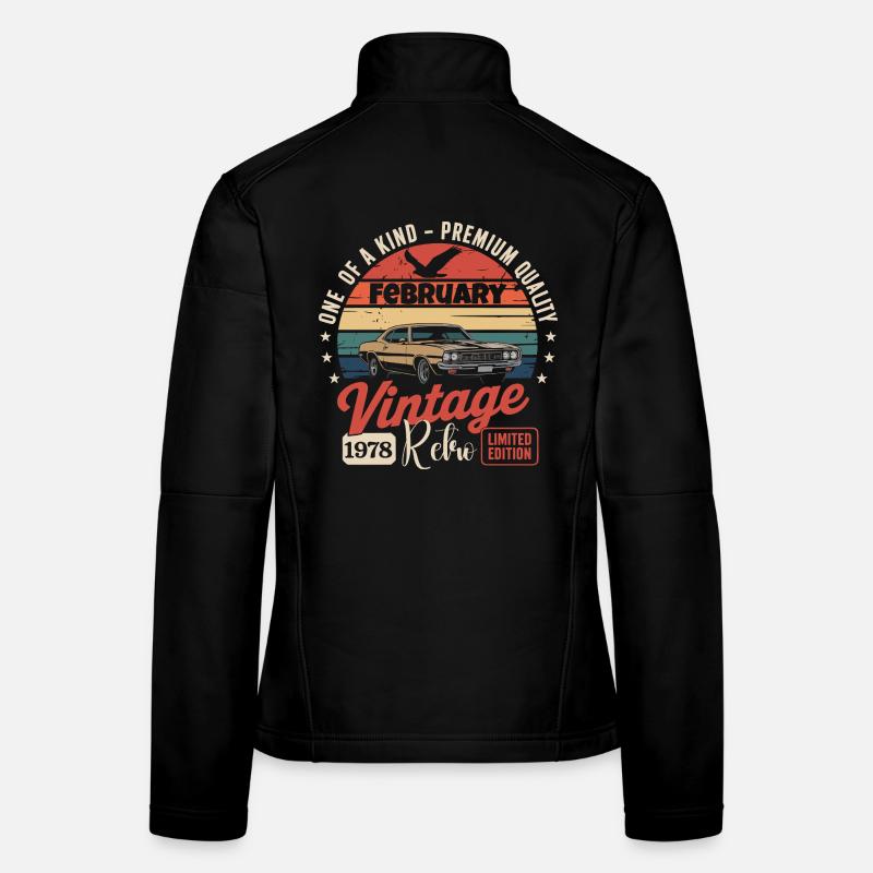 Vintage-Retro-Geburtstagsgeschenk vom Februar 1978 Frauen Softshelljacke