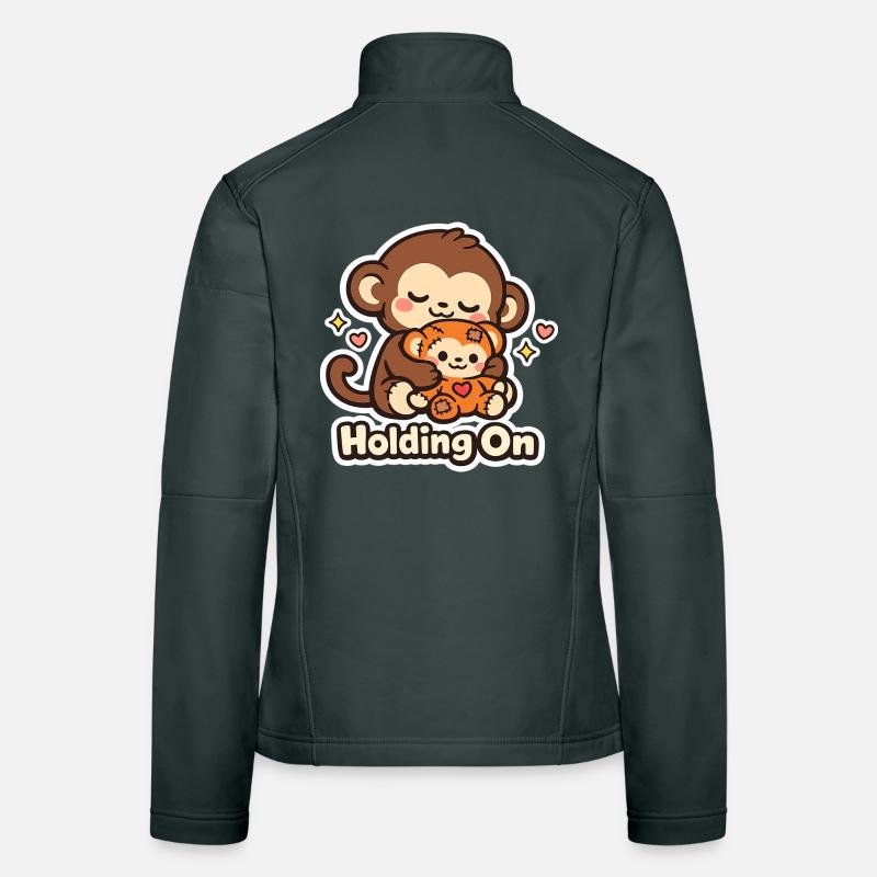 Punch Macaque Holding On Frauen Softshelljacke
