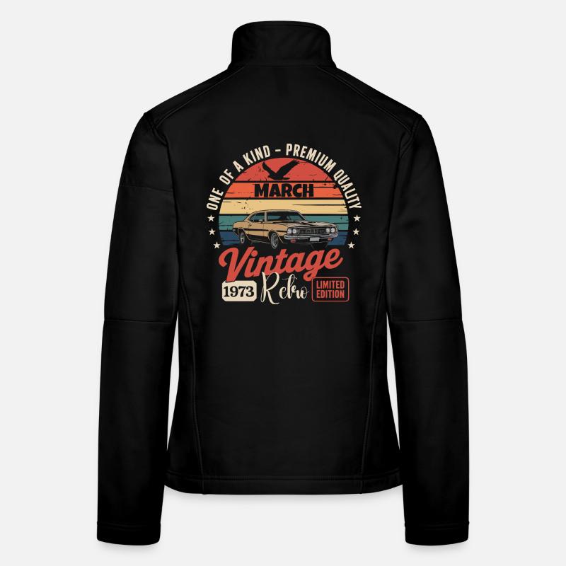 Anniversaire Mars 1973 Année Édition Limitée 1973 Veste en tissu softshell Femme