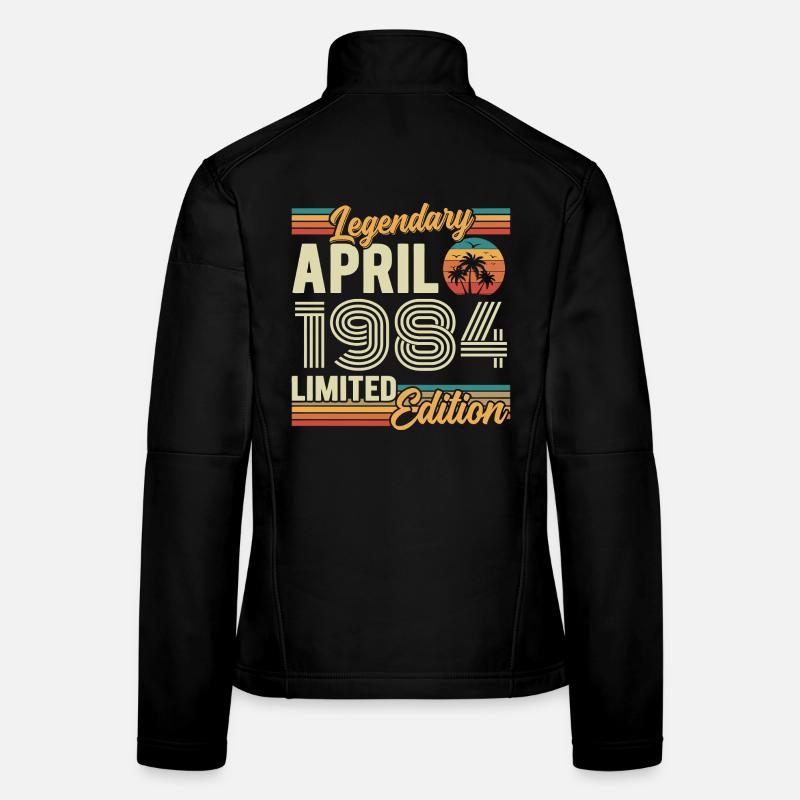 Avril 1984 Cadeau 42e Anniversaire - April 1984 Veste en tissu softshell Femme