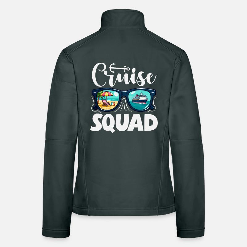 Voyage de vacances avec lunettes de soleil Cruise Squad Veste en tissu softshell Femme