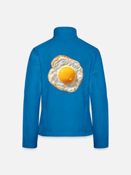 fried egg - Women's Softshell Jacket - black - Back