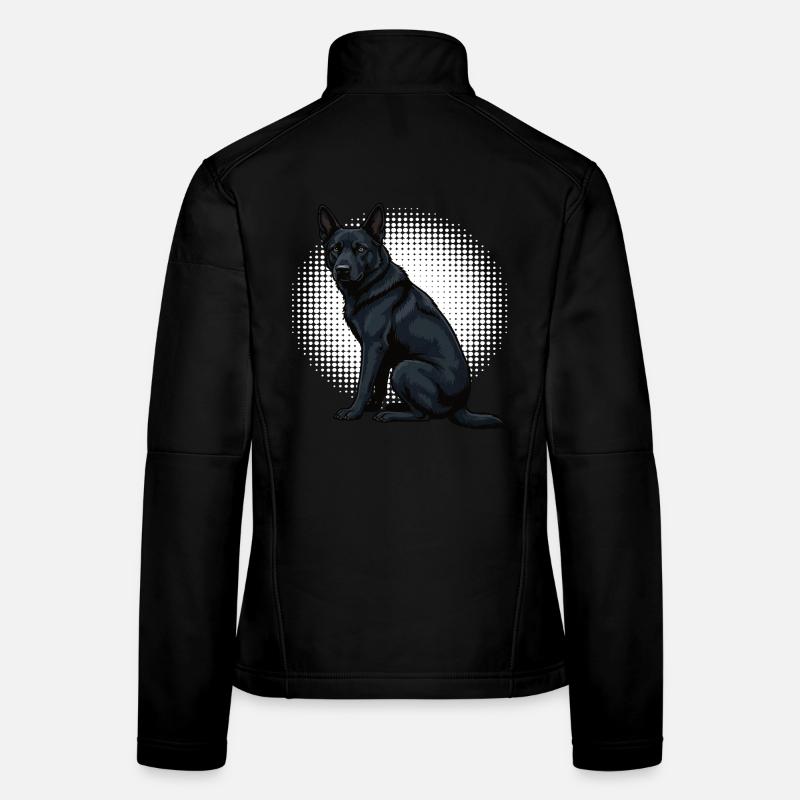 Black German Shepherd German Shepherd Owner Women's Softshell Jacket
