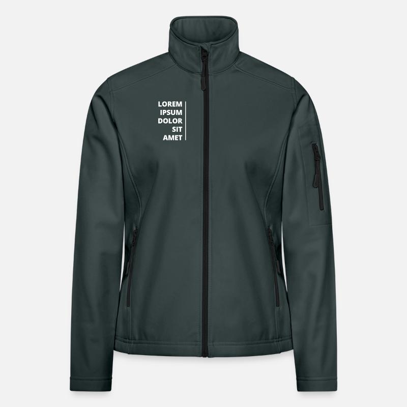 Lorem ipsum Filler Text Media Designer Graphiste Veste en tissu softshell Femme