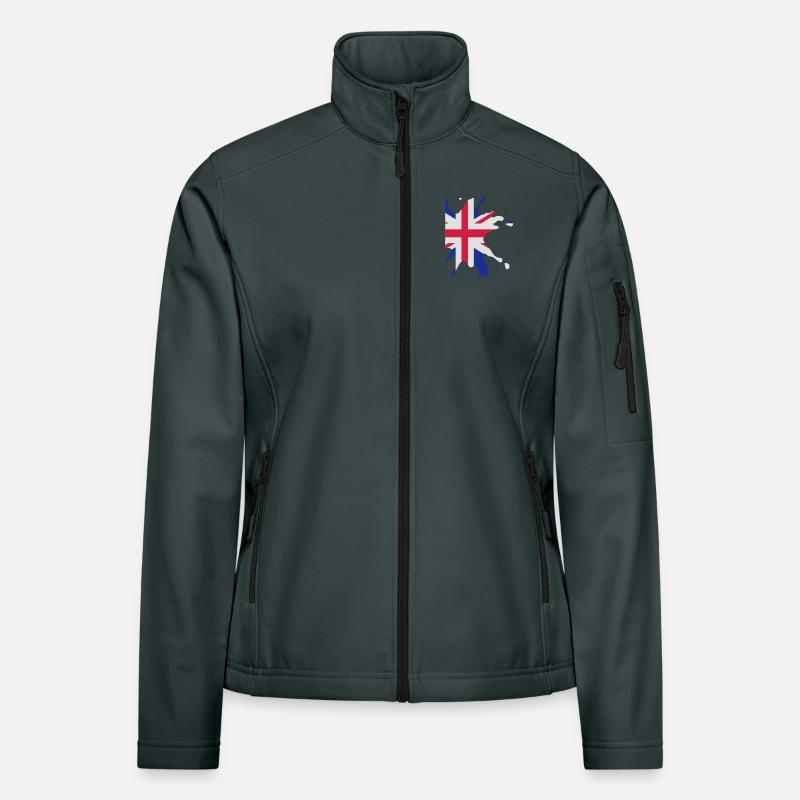 Union Jack blob Veste en tissu softshell Femme