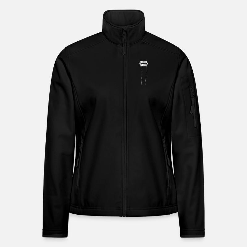 Mikrofon Silhouette Design Frauen Softshelljacke