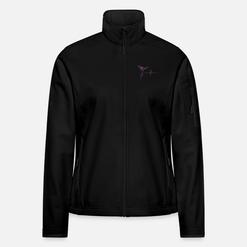Kolibri Effect Herzschlag - Frauen Softshelljacke - Schwarz